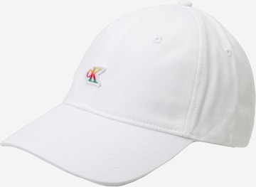 Casquette 'PRIDE' Calvin Klein en blanc : devant