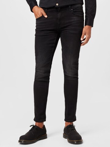 Coupe slim Jean 'LOOM' Only & Sons en noir : devant