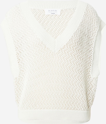 ABOUT YOU x Iconic by Tatiana Kucharova Sweater 'Alexis' in White: front