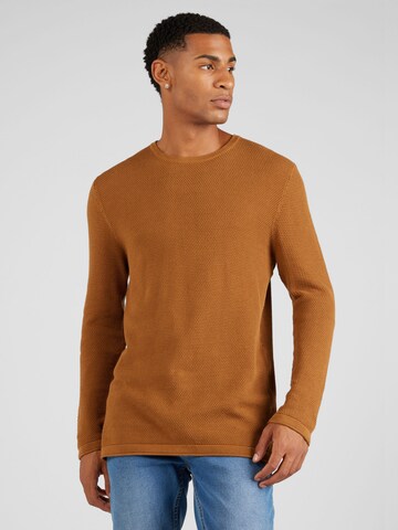 Only & Sons Regular Fit Pullover 'PANTER' i brun: forside