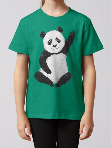 watabout.kids Shirt 'Panda' in Groen