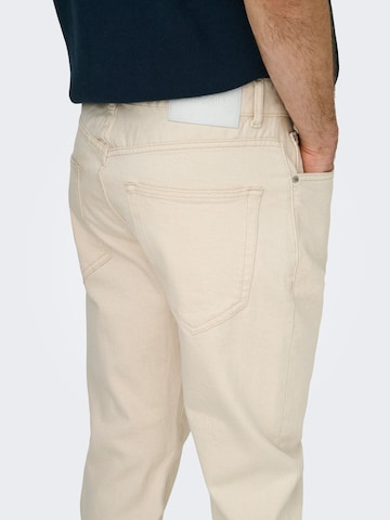 Only & Sons regular Jeans 'ONSYOKE' i beige