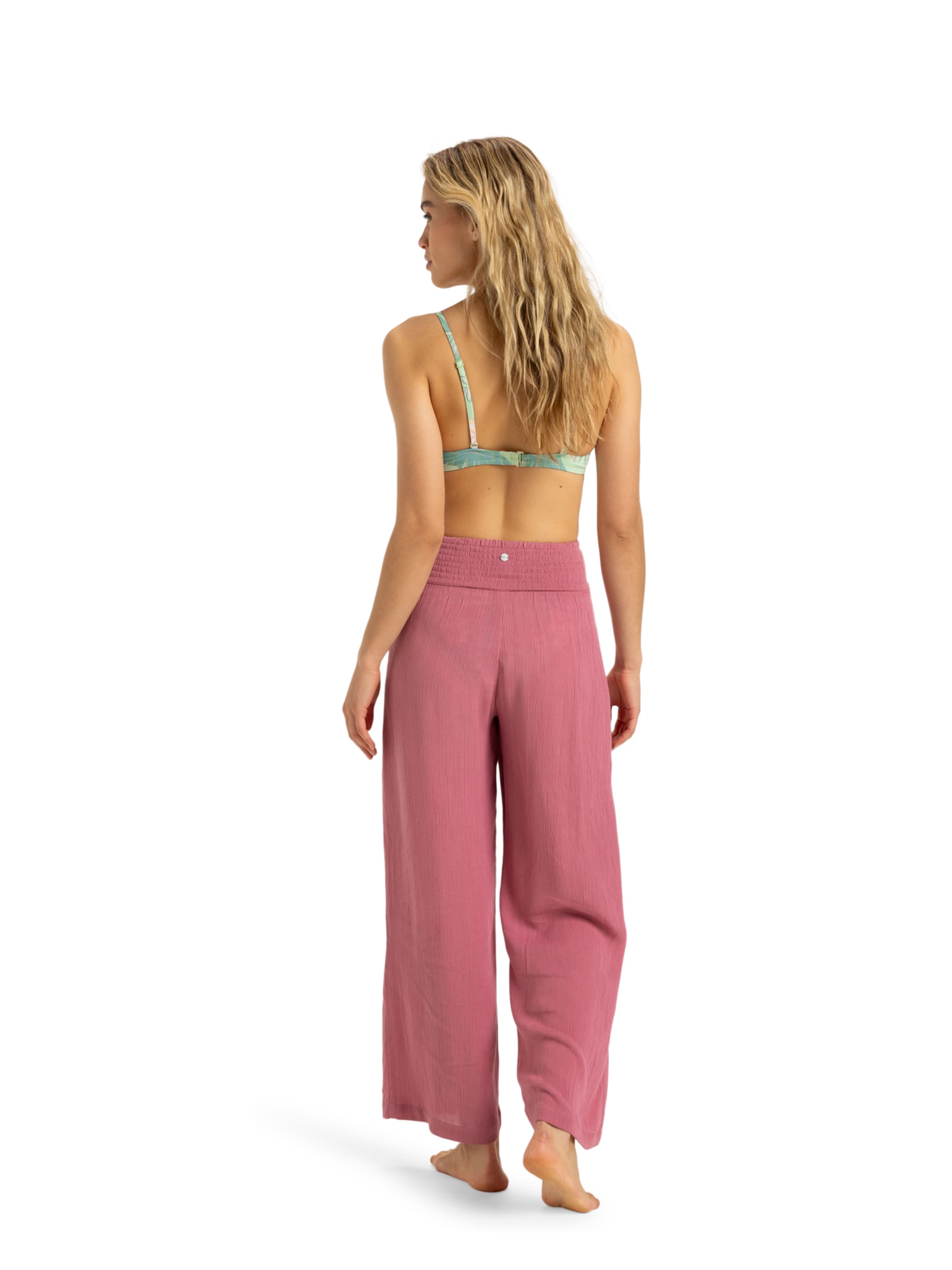 ROXY Wide leg Pants 'Along The Beach' in Pink