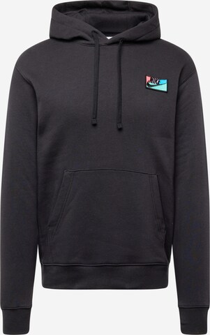 Nike Sportswear Sweatshirt 'CLUB+' in Schwarz: predná strana