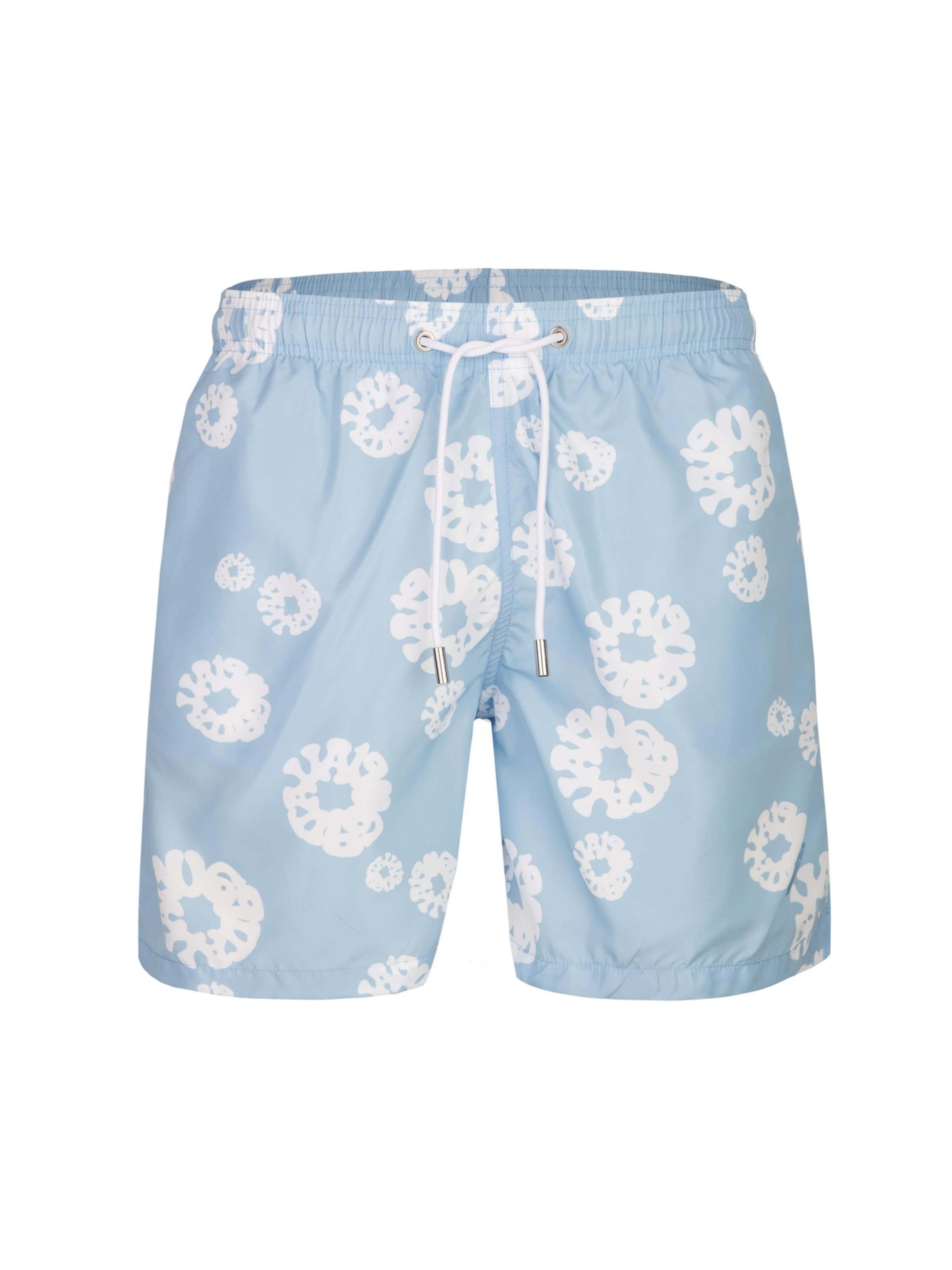19V69 ITALIA Badeshorts 'Siro Puffy' in Blau: Vorderseite