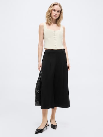 MSCH COPENHAGEN Wide Leg Hose in Schwarz