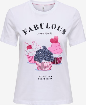 ONLY - Camiseta 'ONLKITA' en blanco: frente