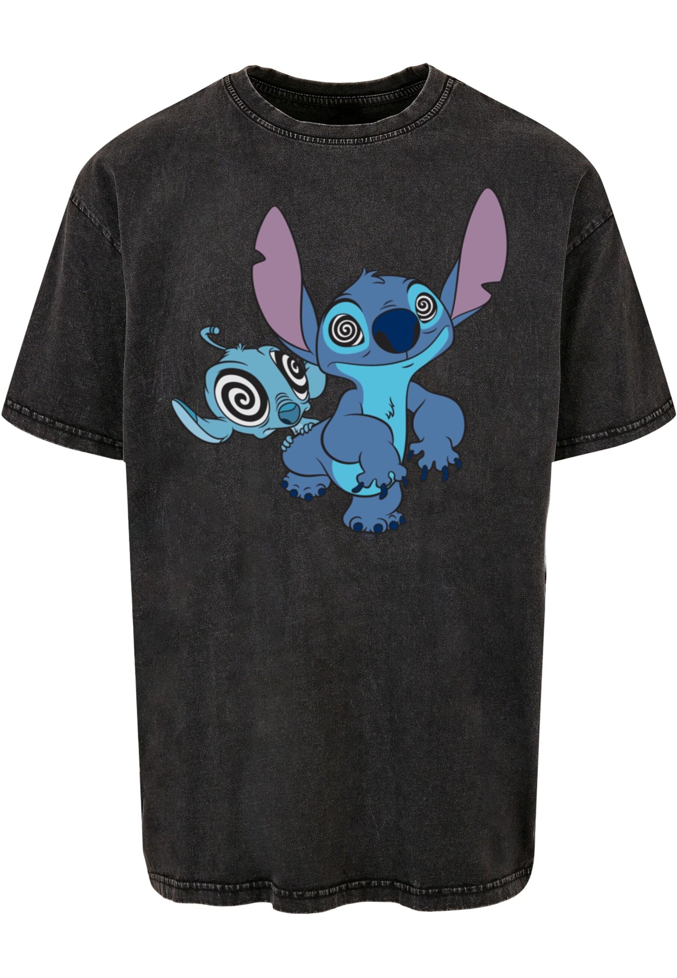ABSOLUTE CULT T-Shirt 'Lilo And Stitch - Hypnotized' in Grau: Vorderseite