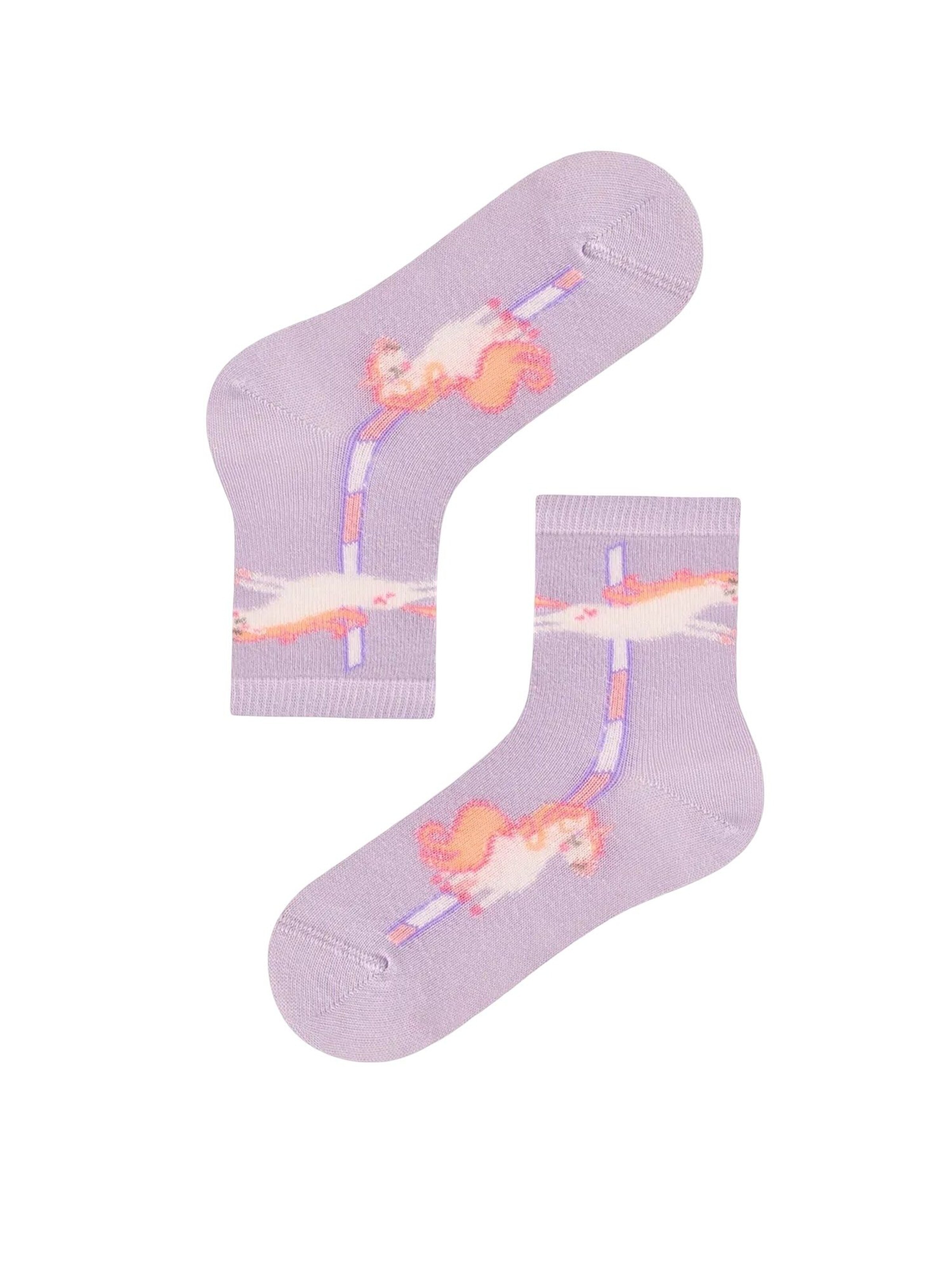 Penti Sokken 'PENTI Mädchen Unicorn Carousel Baumwoll-Doppel-Sneakersocken' in Gemengde kleuren
