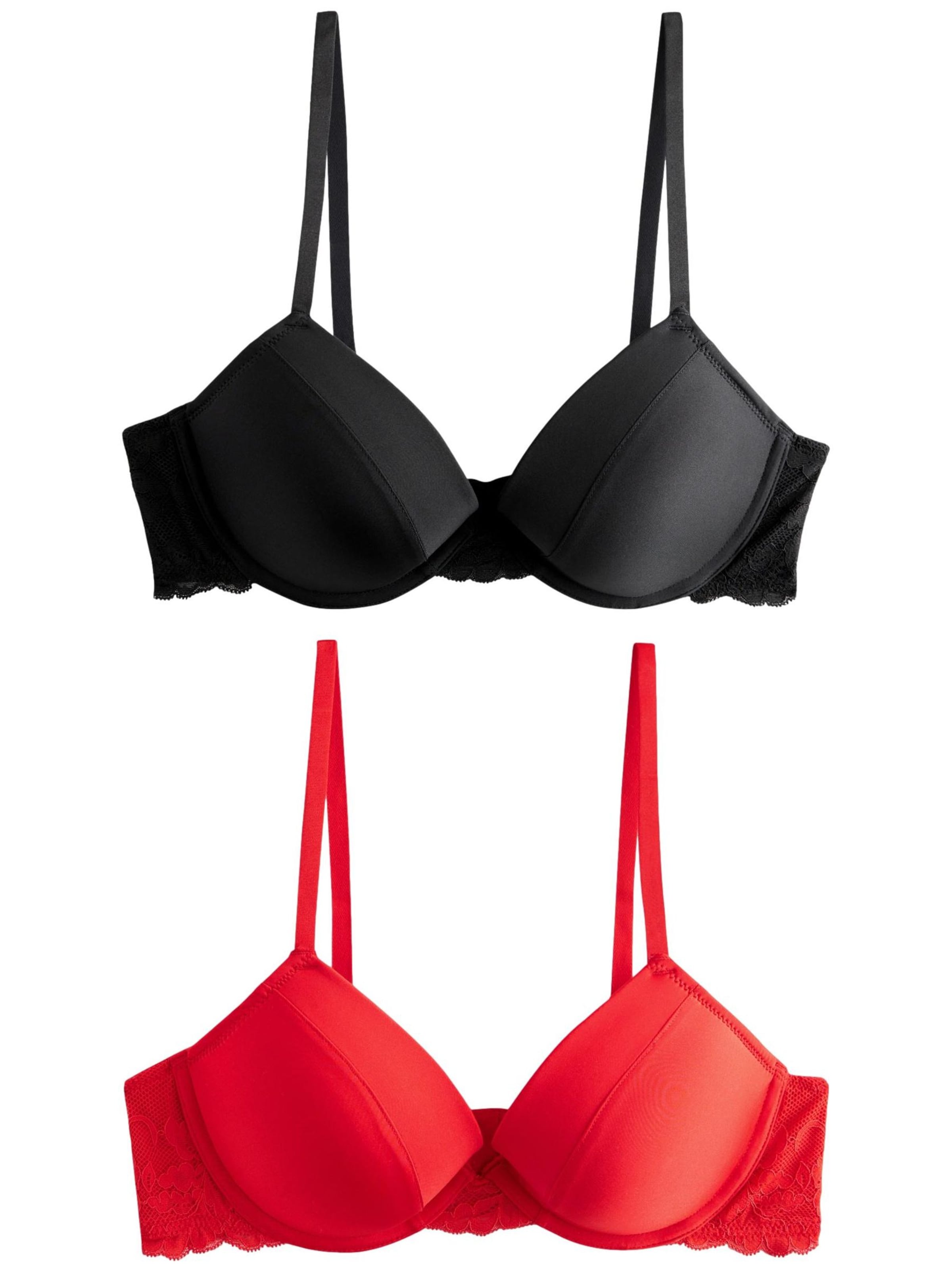 Next Push-up Behå i röd: framsida