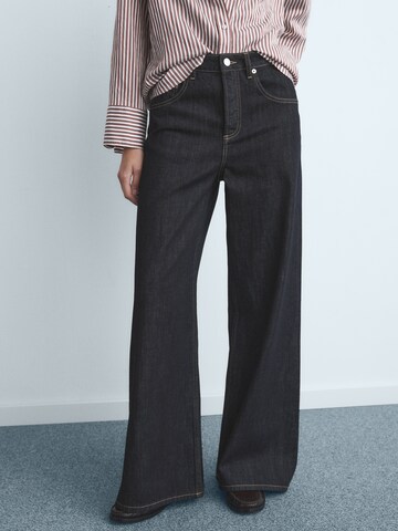 MANGO Широки крачоли Дънки 'Seattle' в синьо: отпред