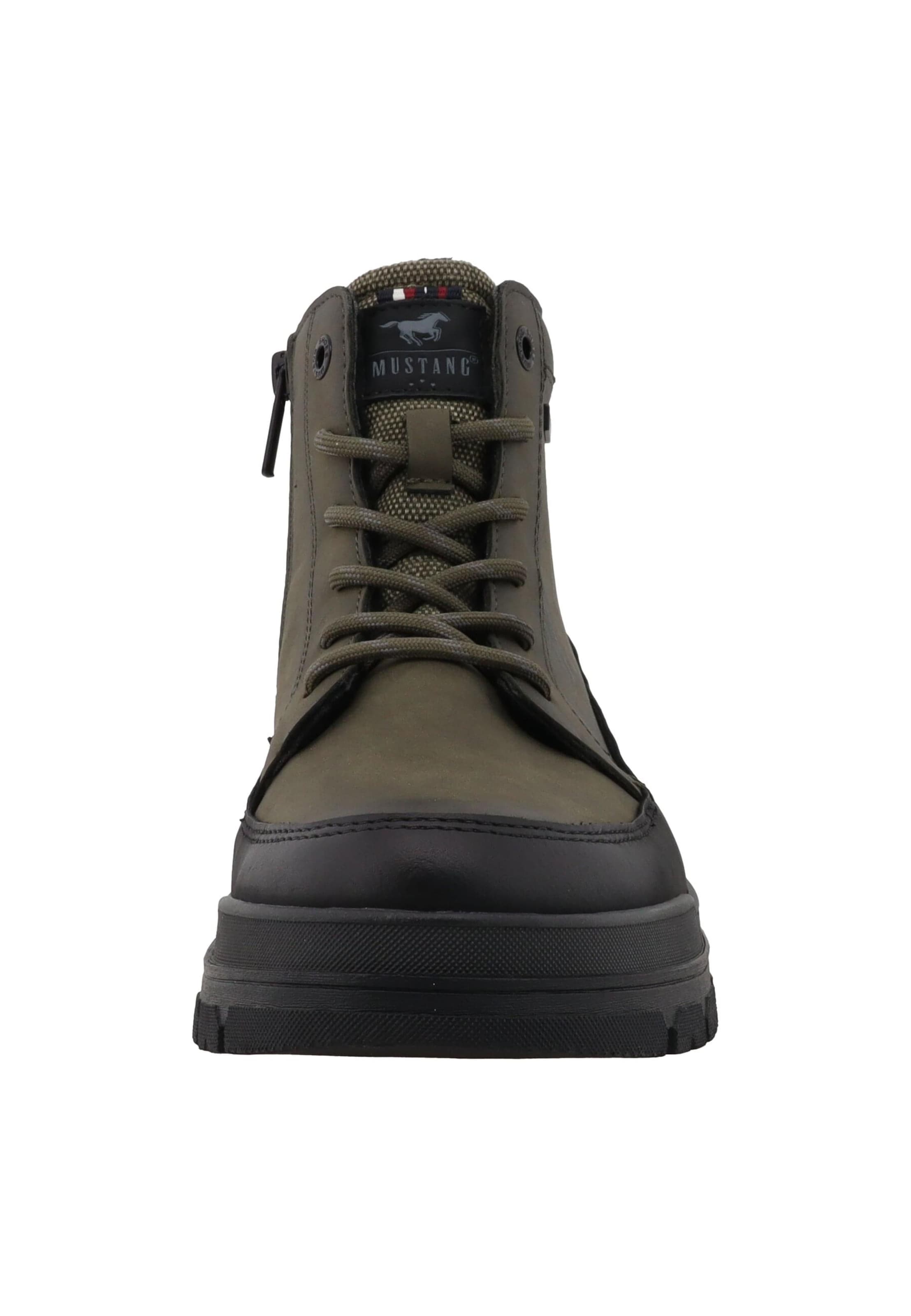 MUSTANG Lace-up boots 'Peppin' in Green