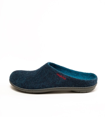 MagicFelt Hausschuh 'Filzpantoffel Magicfelt 736' in Grün: Vorderseite