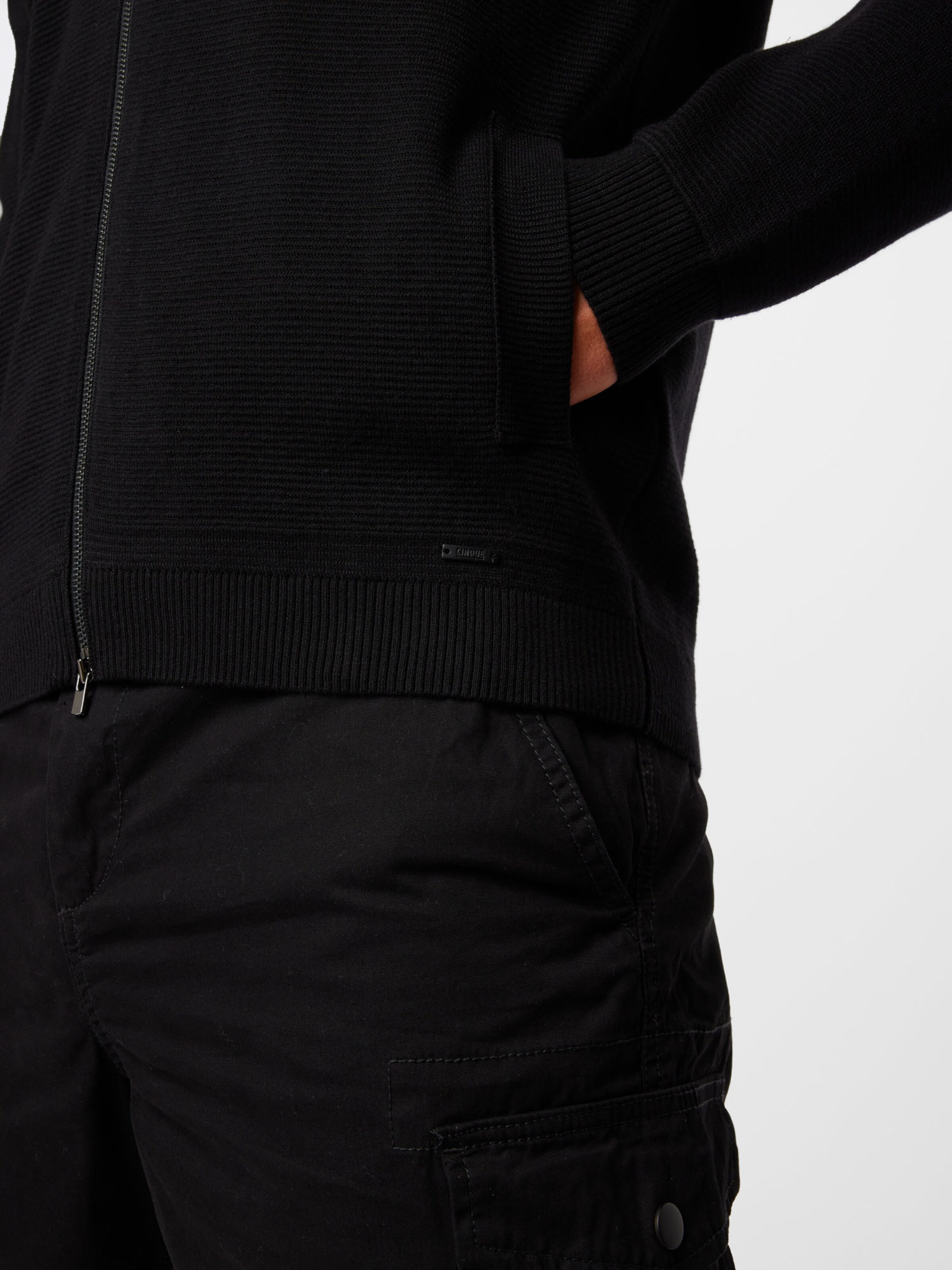 Männer Pullover & Strick CINQUE Strickjacke 'BENEDIKT' in Schwarz - AL60943 Männer Pullover & Strick CINQUE Strickjacke 'BENEDIKT' in Schwarz - AL60943