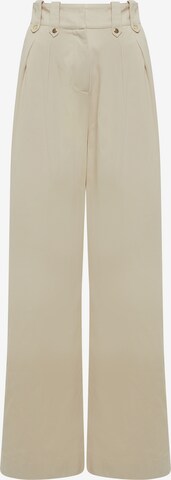 The Fated Loose fit Pleat-Front Pants 'MAJOR' in Beige: front