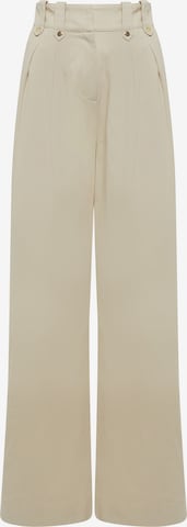 The Fated Loose fit Pleat-front trousers 'MAJOR' in Beige: front