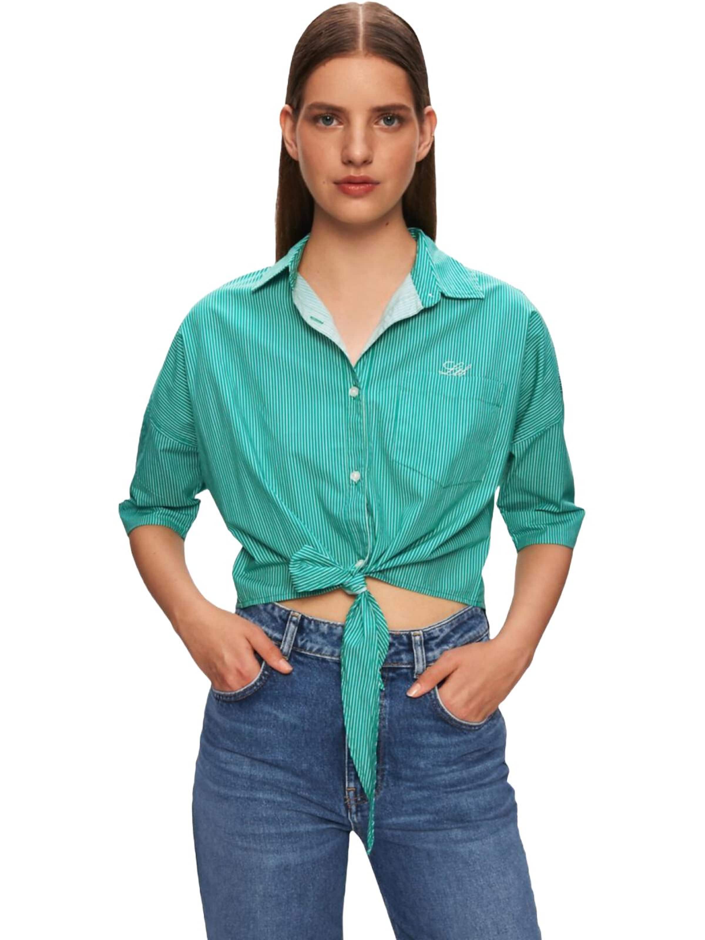 LTB Jeans Shirt in Groen: voorkant