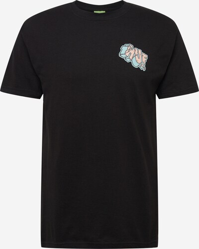 HUF Shirt 'QUAKE' in de kleur Beige / Lichtblauw / Lila / Zwart, Productweergave