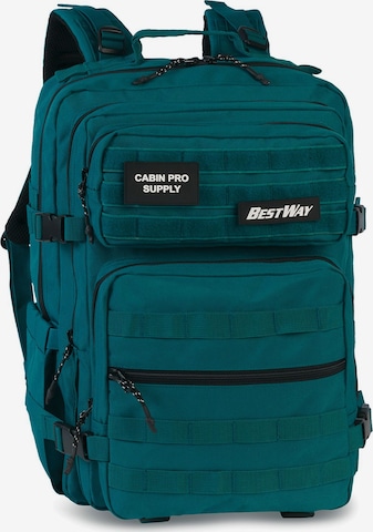 Worldpack Backpack 'BestWay Cabin Pro ' in Blue: front