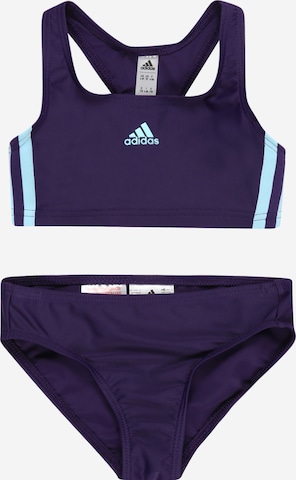 ADIDAS PERFORMANCE - Moda de banho desportiva '3-Stripes' em roxo: frente