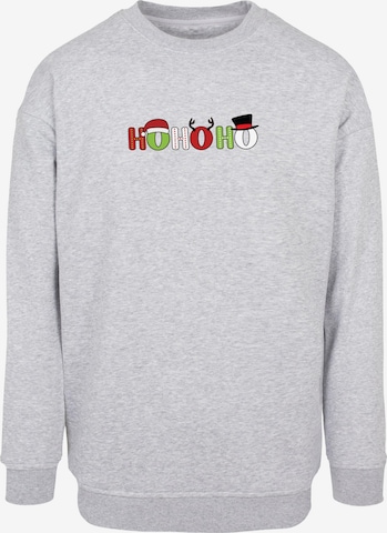 Merchcode Mikina 'Christmas Ho Ho Ho' – šedá: přední strana