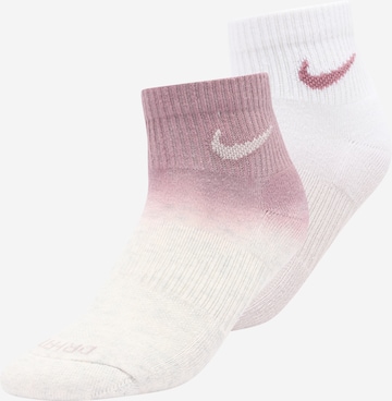NIKE Sportsokken 'Everyday Plus' in Wit: voorkant