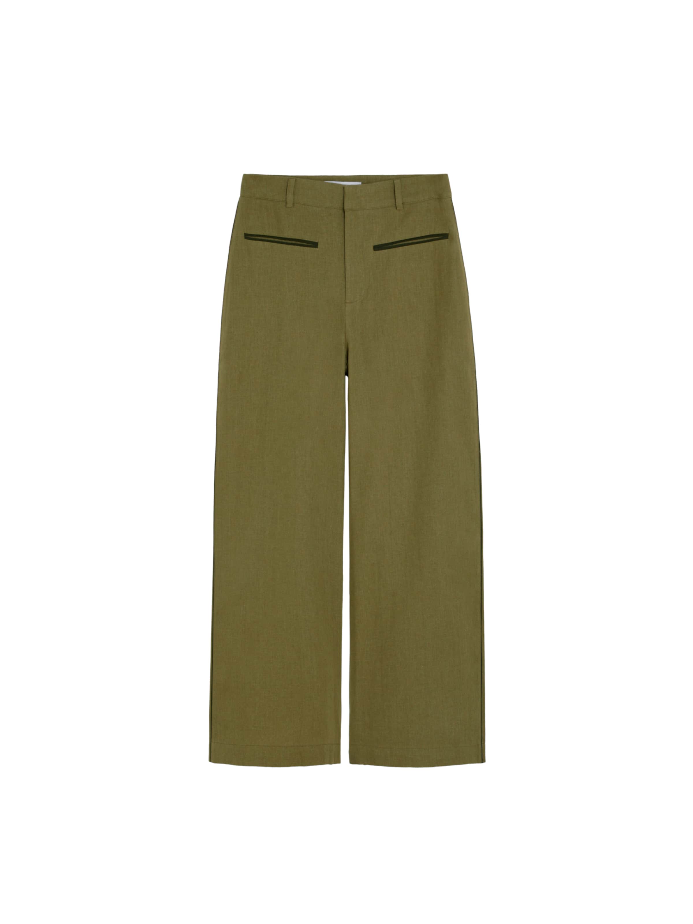 Scalpers Spodnie w kant ' ' w kolorze zielonym, Podgląd produktu