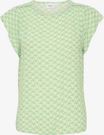 SAINT TROPEZ Blouse in Groen: voorkant