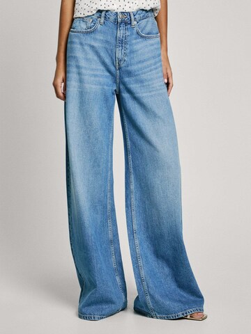 Pepe Jeans Wide leg Jeans in Blauw: voorkant
