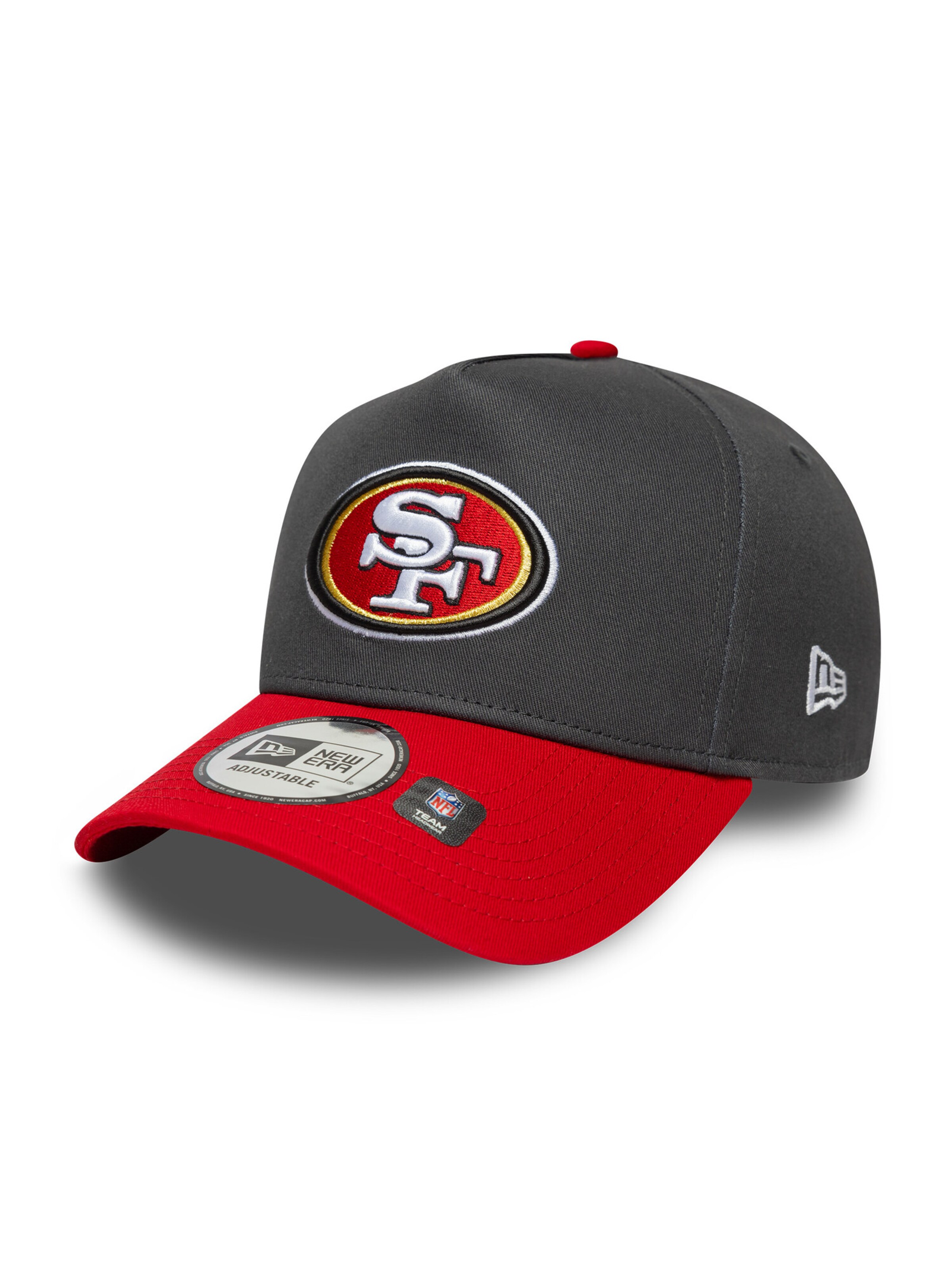 NEW ERA Athletic Cap '9FORTY E-Frame San Francisco 49ers NFL' in Grey: front