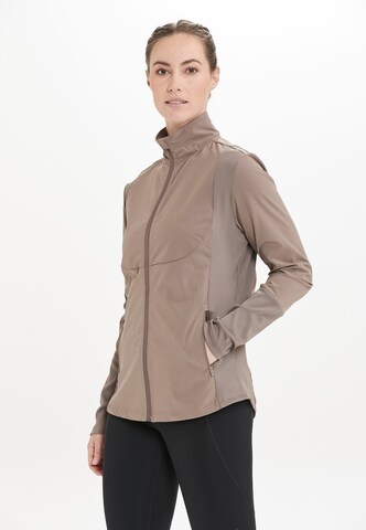 ENDURANCE Athletic Jacket 'Medear' in Brown: front