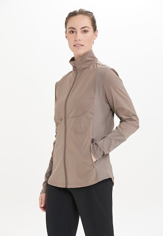 ENDURANCE Athletic Jacket 'Medear' in Brown: front