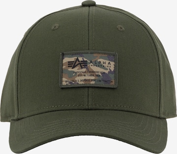 Casquette ALPHA INDUSTRIES en vert : devant