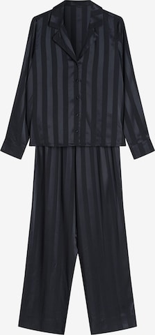 ESOTIQ Pyjama 'Cuneo' in Schwarz: Vorderseite