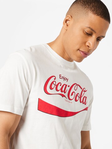 JACK & JONES Shirt 'COCA COLA' in Wit