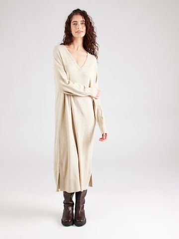 Robes en maille 'Hermine Rachelle' MSCH COPENHAGEN en beige : devant