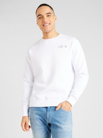 ALPHA INDUSTRIES Sweatshirt 'Holographic' in Wit: voorkant