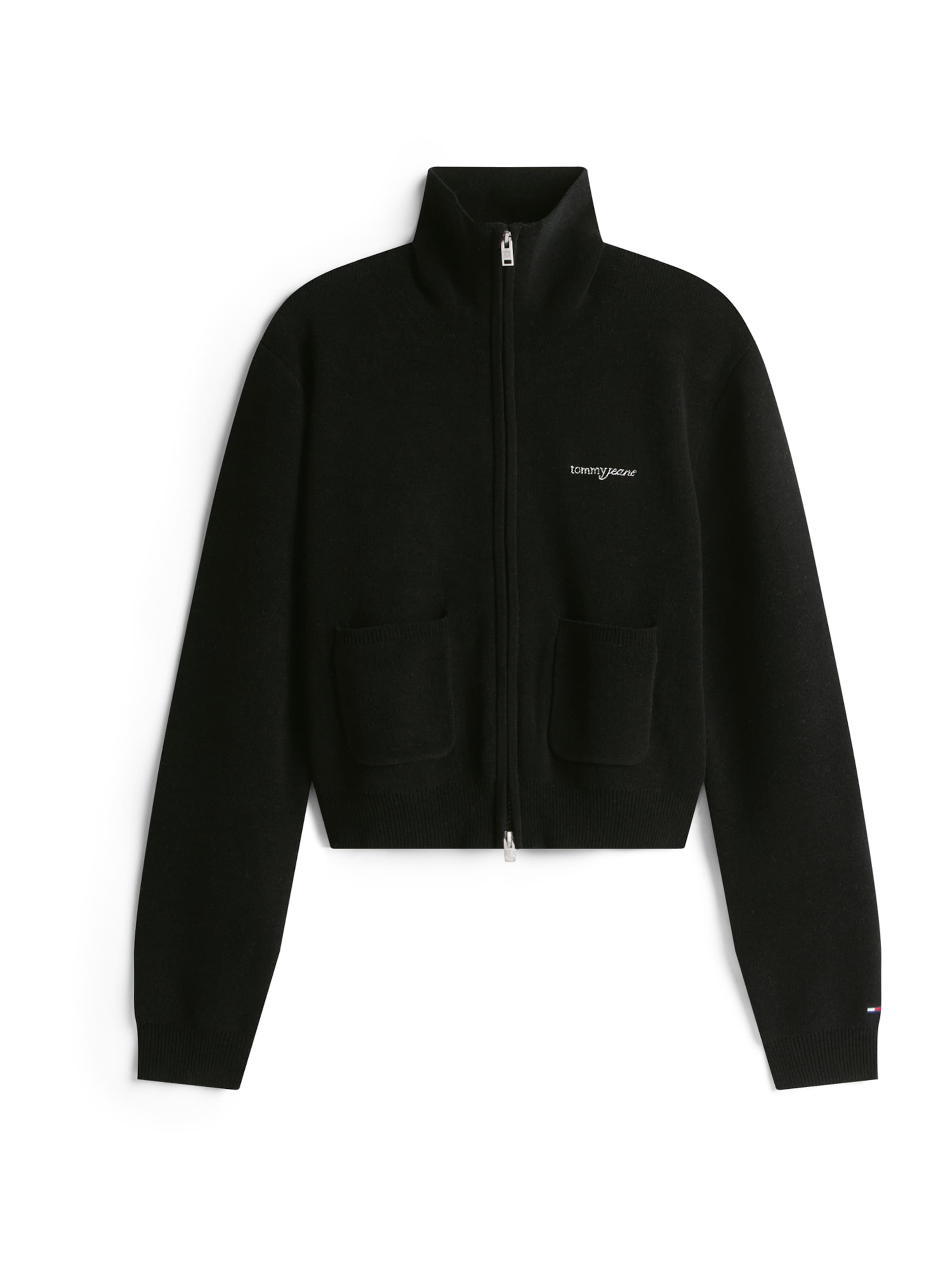 juoda Tommy Jeans Kardiganas: priekis