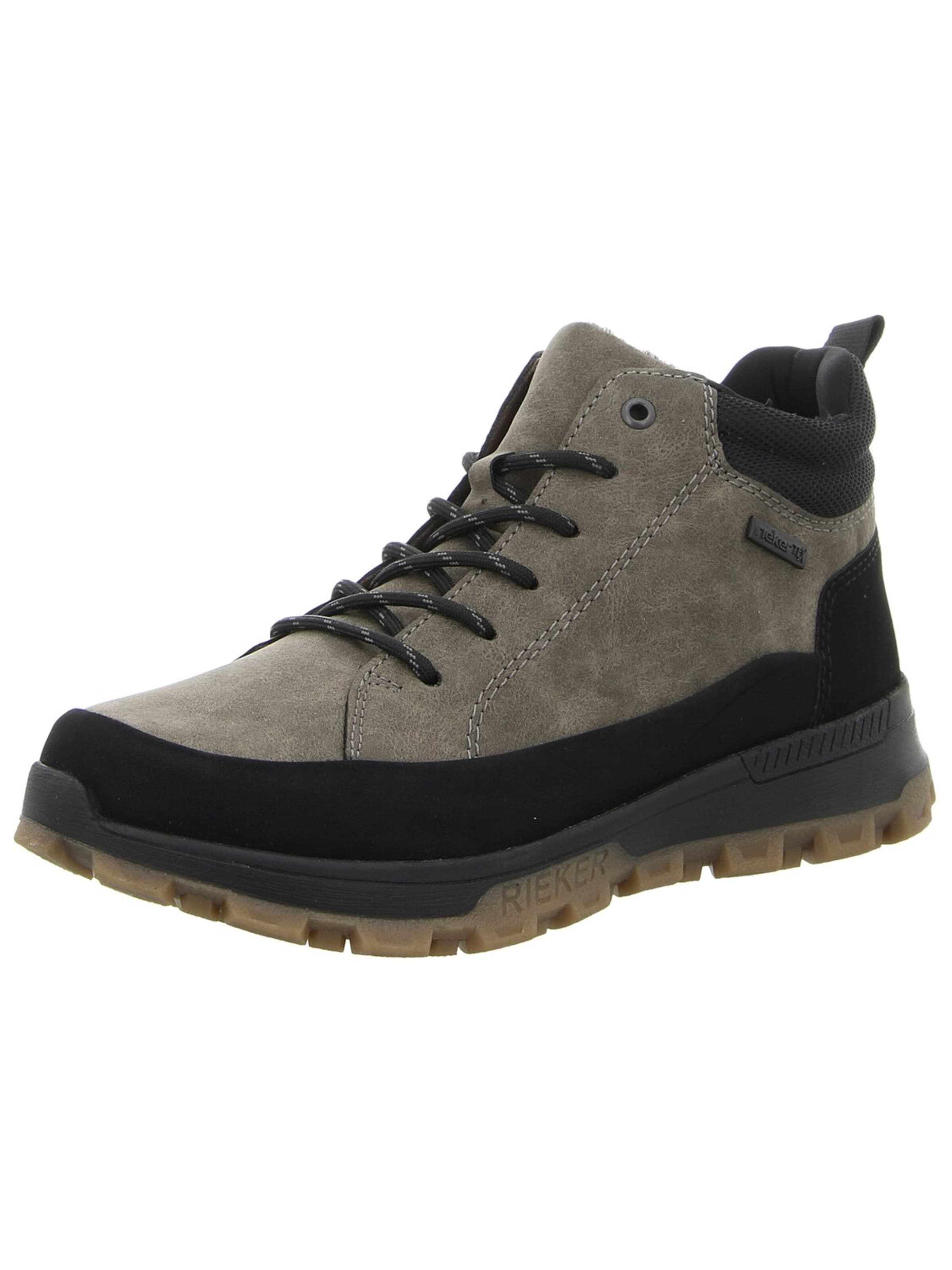 Rieker Schnürschuh 'Sportlicher Schnürschuh Herren 35508-25 Kunststoff (Synthetik) in schwarz'‌‌‌‌‌‌ in Schwarz: Vorderseite