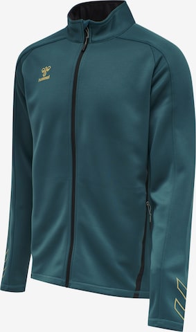 Hummel Athletic Zip-Up Hoodie 'Cima' in Green