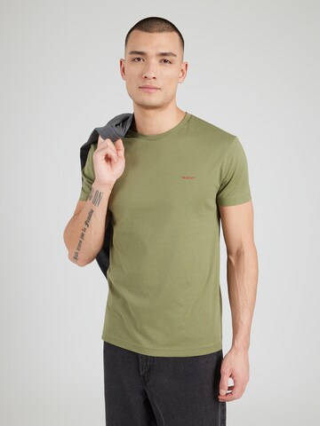 GANT - Camiseta en verde: frente