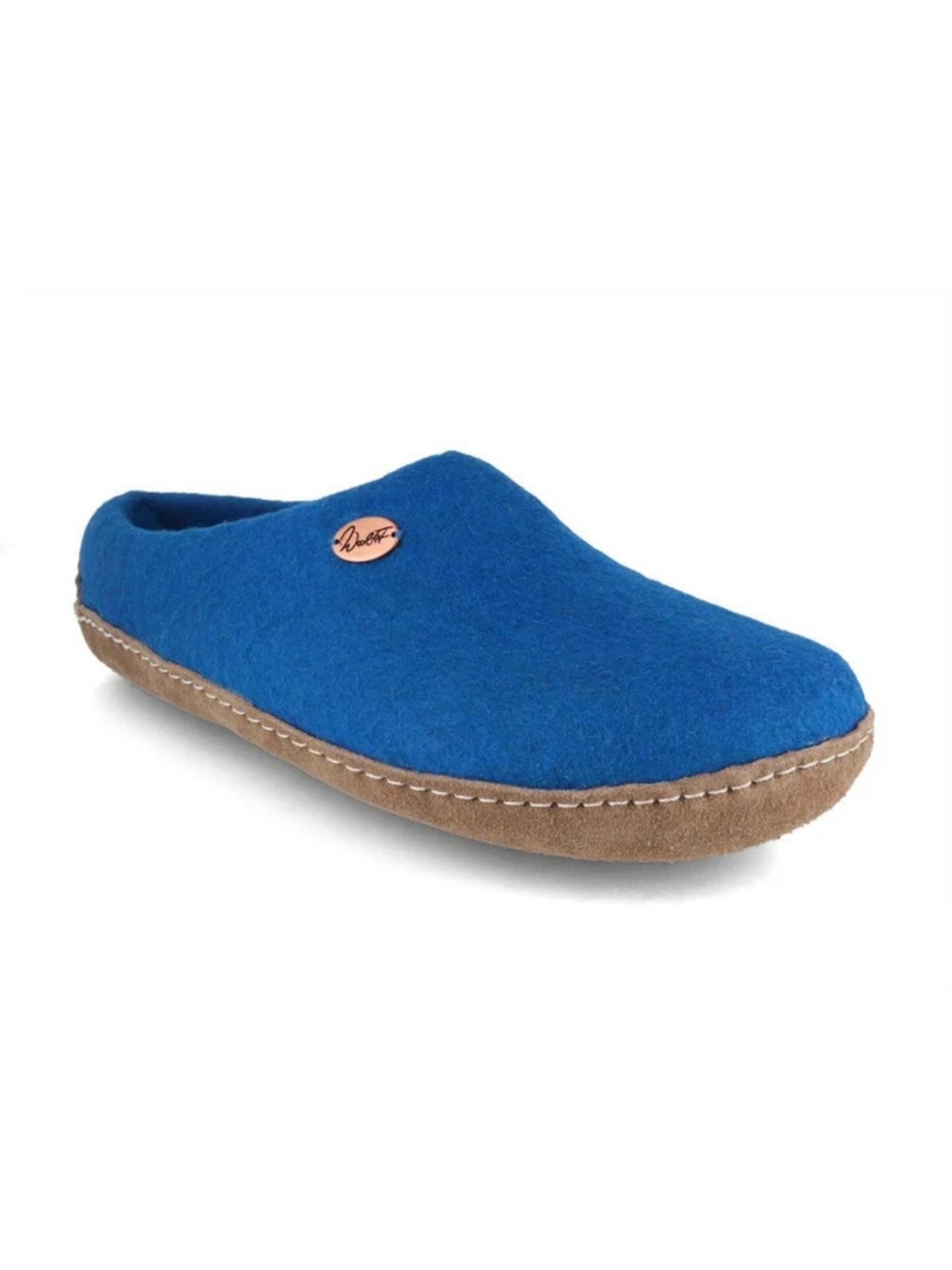WoolFit Hausschuh‌‌‌‌‌‌ in Blau: Vorderseite