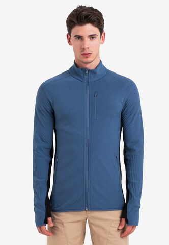 ICEBREAKER Athletic fleece jacket 'Descender' in Blue: front