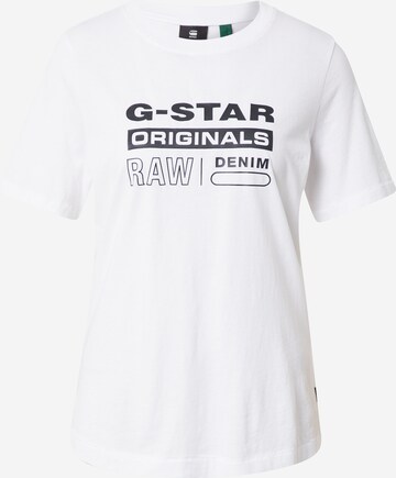 T-shirt G-Star RAW en blanc : devant