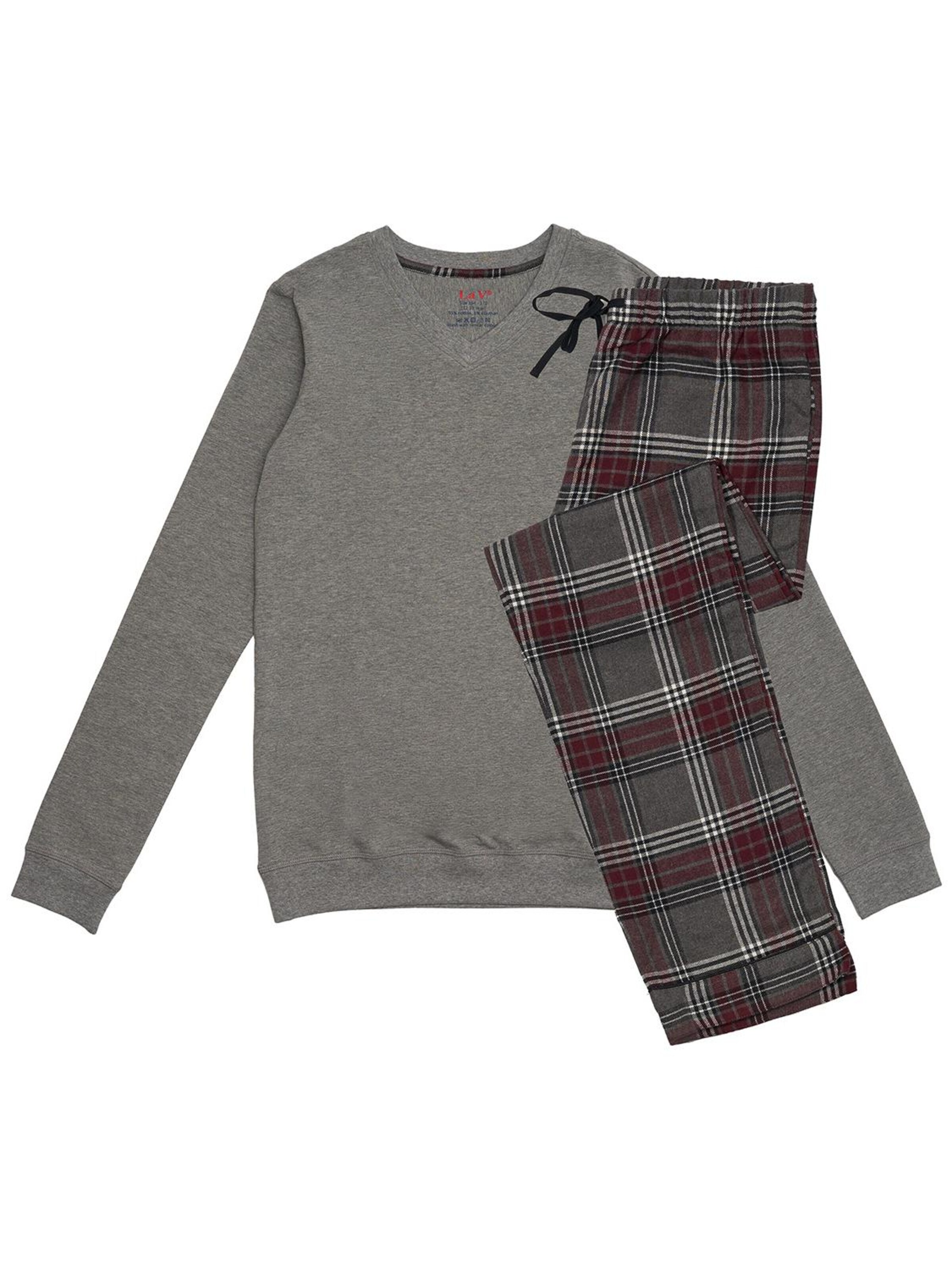 La V Pajamas in Grey