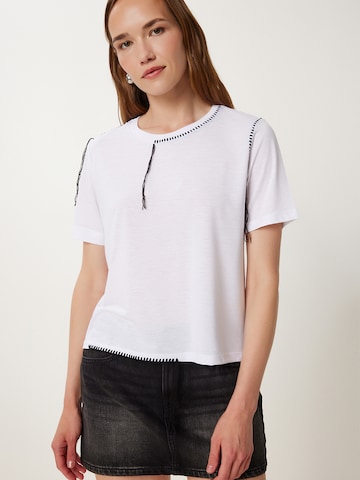 T-shirt Happiness İstanbul en blanc : devant