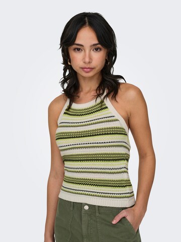 Tops en tricot 'BELLI' ONLY en vert : devant