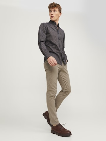 JACK & JONES Slim fit Chino trousers 'JPSTMarco JJDave' in Beige