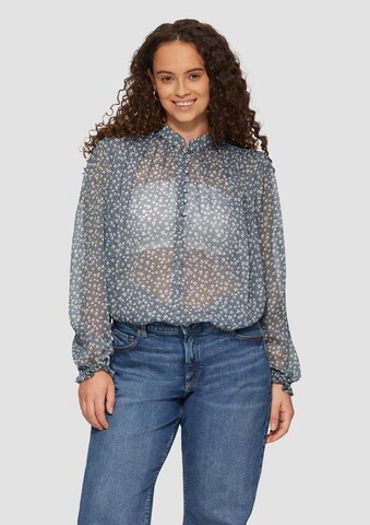 QS Blouse in Grijs: voorkant