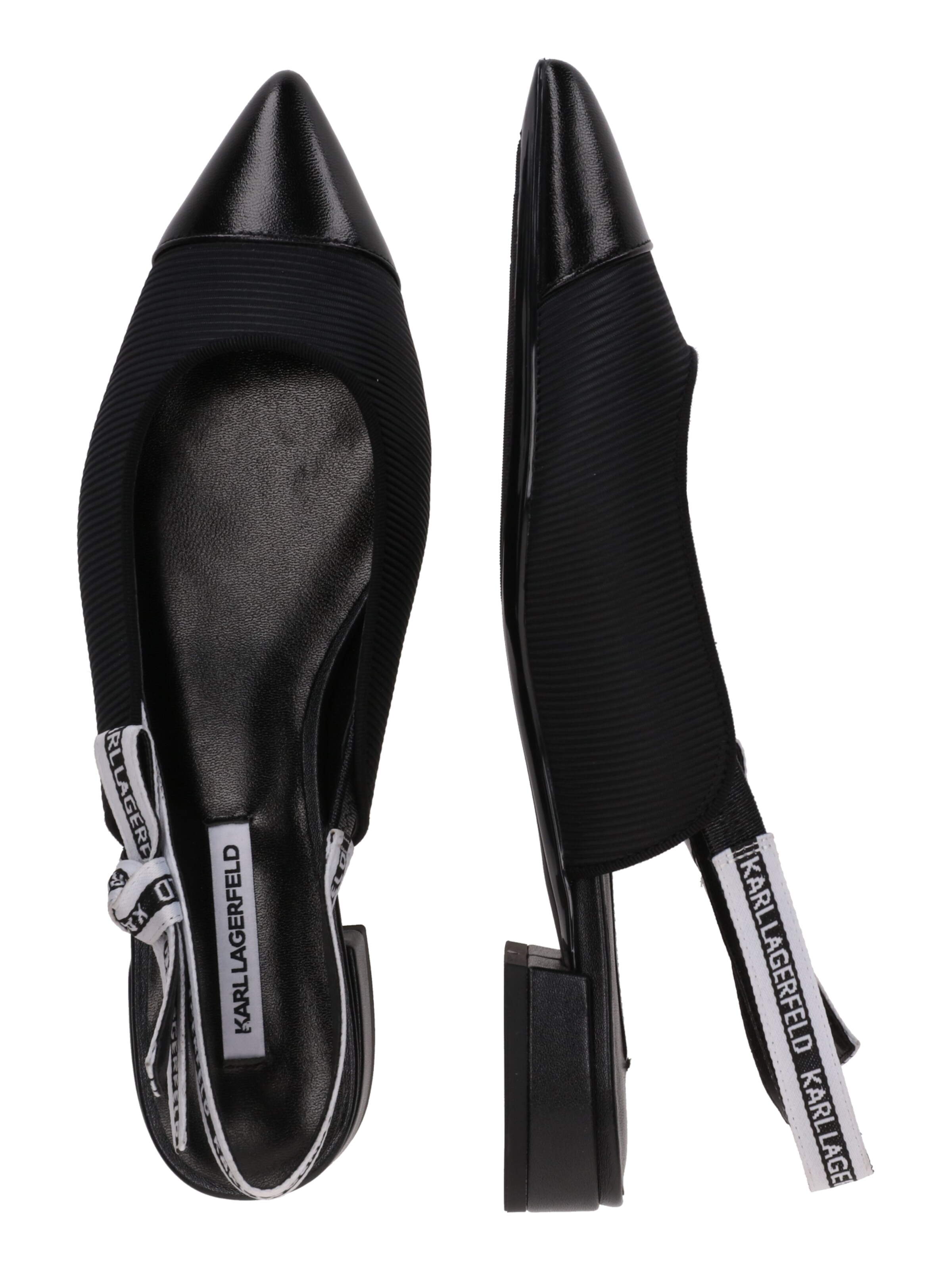 Karl Lagerfeld Nauhaballerina värissä musta